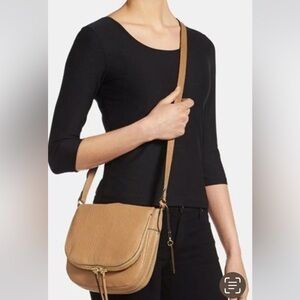 Vince Camuto “Bailey” Leather Crossbody, Oak Color, NWOT, Dust Cover, Expands,